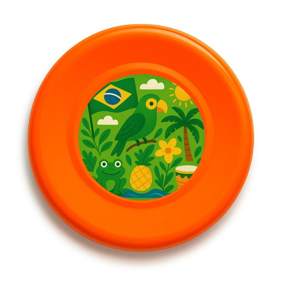Disco de Arremesso Frisbee Brasil Verde e Amarelo - Imagem 2