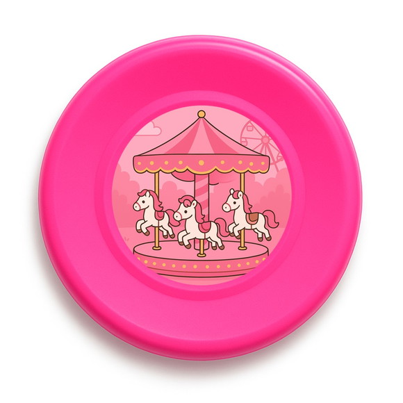 Disco de Arremesso Frisbee Carrossel Rosa - Imagem 3