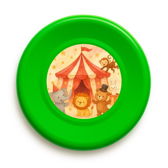 Disco de Arremesso Frisbee Circo Aquarela - Imagem 5