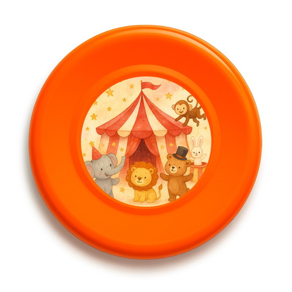 Disco de Arremesso Frisbee Circo Aquarela - Imagem 2