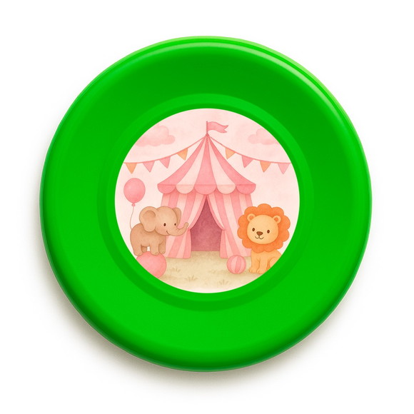 Disco de Arremesso Frisbee Circo Rosa Aquarela - Imagem 5