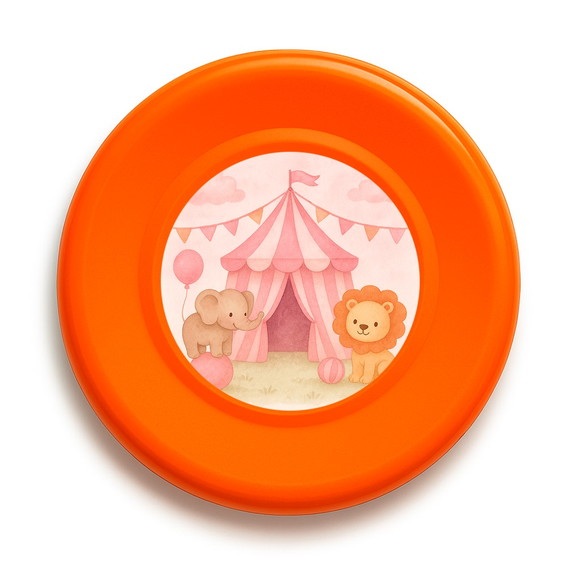 Disco de Arremesso Frisbee Circo Rosa Aquarela - Imagem 2