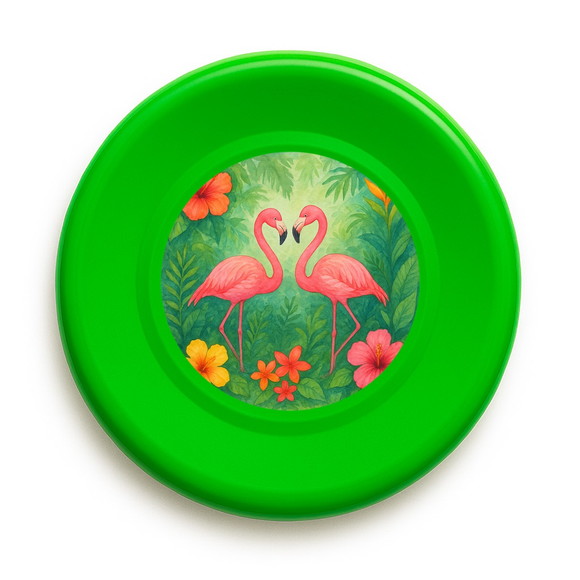 Disco de Arremesso Frisbee Flamingo Aquarela - Imagem 5