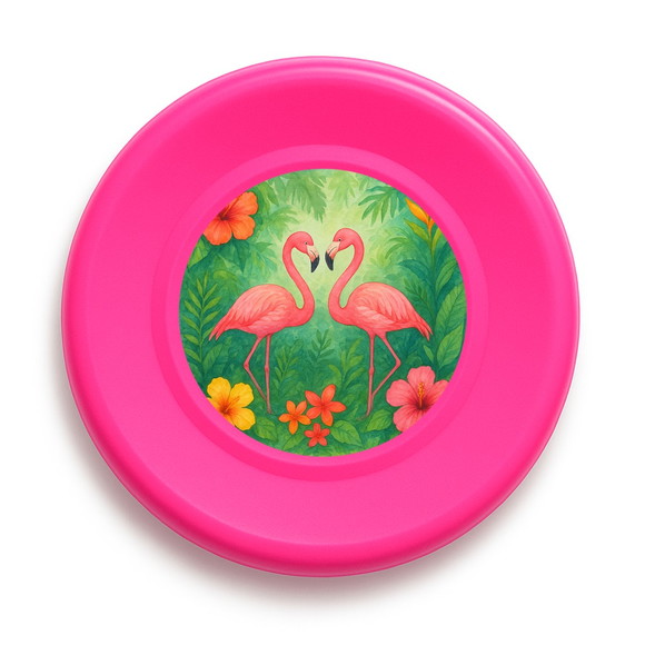 Disco de Arremesso Frisbee Flamingo Aquarela - Imagem 3