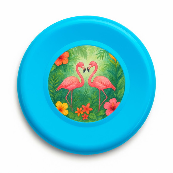 Disco de Arremesso Frisbee Flamingo Aquarela - Imagem 4