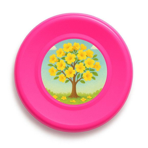 Disco de Arremesso Frisbee Flor de Ipê Amarela - Imagem 3