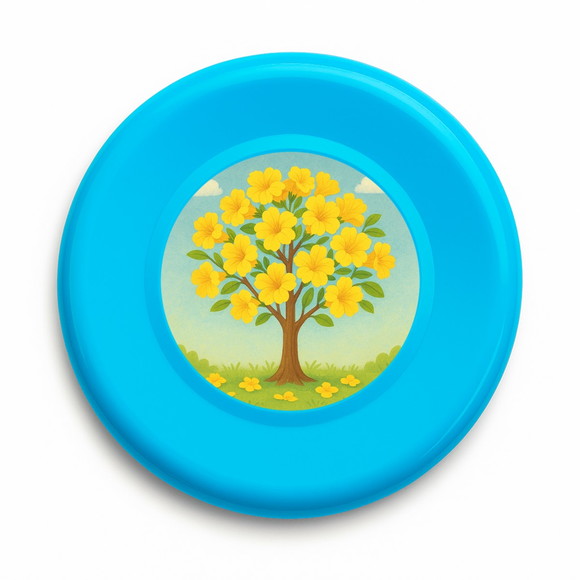 Disco de Arremesso Frisbee Flor de Ipê Amarela - Imagem 4