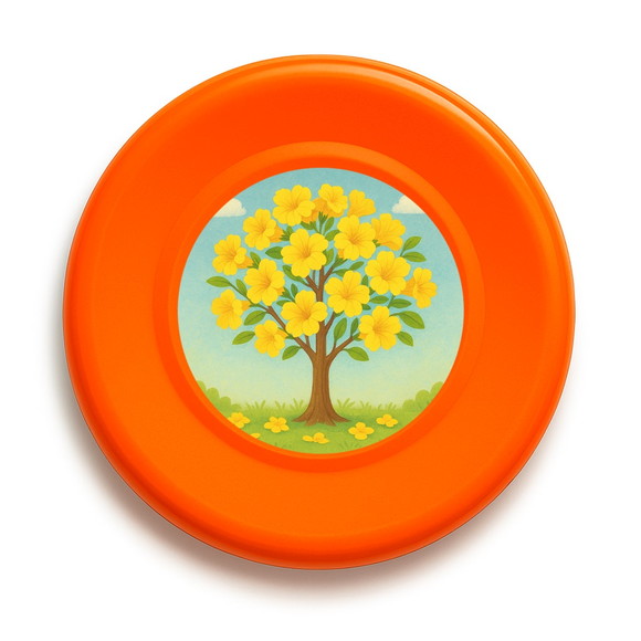 Disco de Arremesso Frisbee Flor de Ipê Amarela - Imagem 2