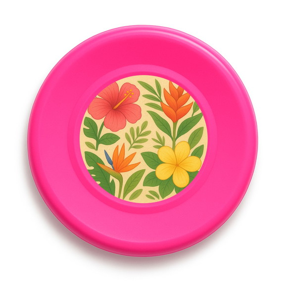 Disco de Arremesso Frisbee Flores Tropicais - Imagem 3