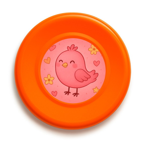 Disco de Arremesso Frisbee Passarinho Rosa - Imagem 2