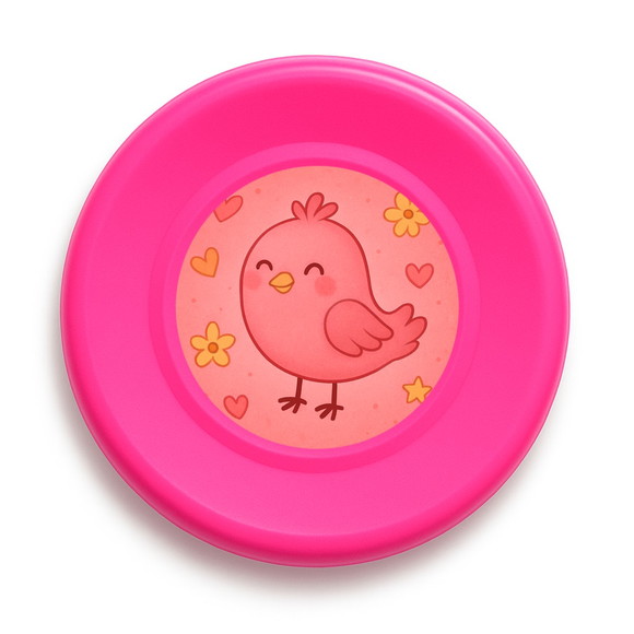 Disco de Arremesso Frisbee Passarinho Rosa - Imagem 3