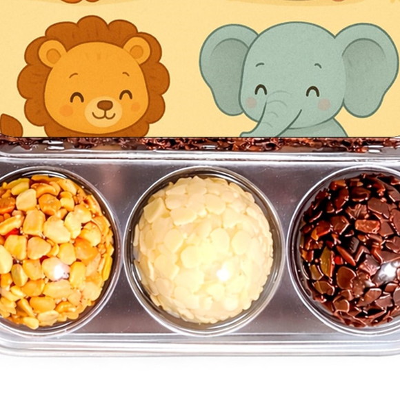 Embalagem Bolo Docinhos Personalizada Animais Fofinhos Baby - Imagem 5