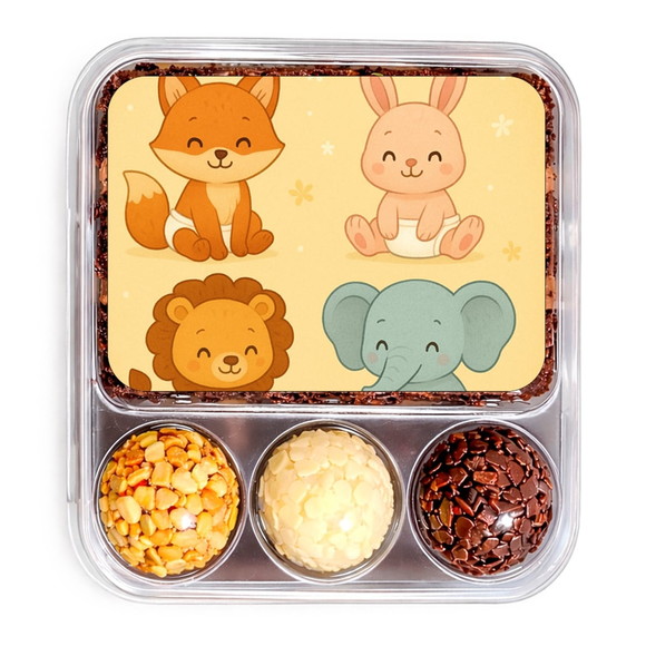 Embalagem Bolo Docinhos Personalizada Animais Fofinhos Baby