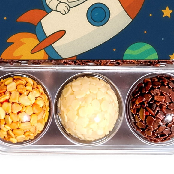 Embalagem Bolo Docinhos Personalizada Aventura Espacial - Imagem 5