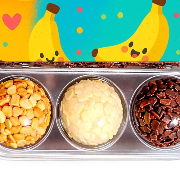 Embalagem Bolo Docinhos Personalizada Bananas Divertidas - Imagem 5
