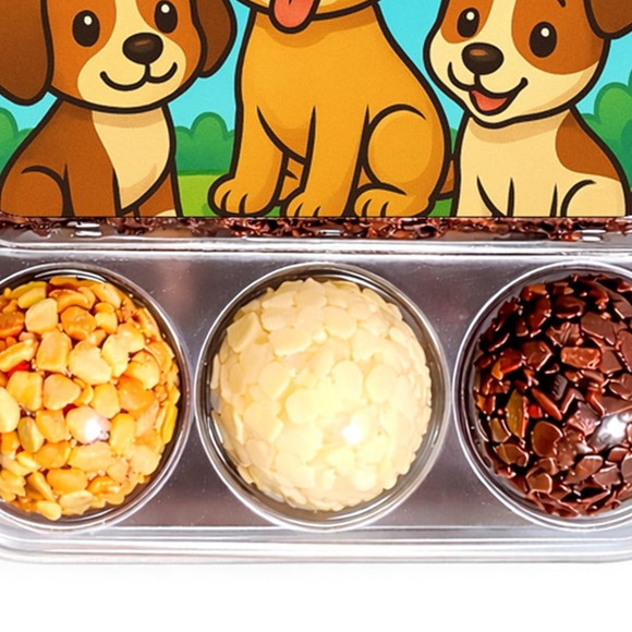 Embalagem Bolo Docinhos Personalizada Cachorrinhos - Imagem 5