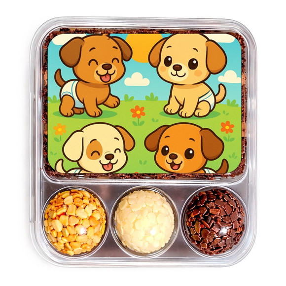 Embalagem Bolo Docinhos Personalizada Cachorrinhos Baby