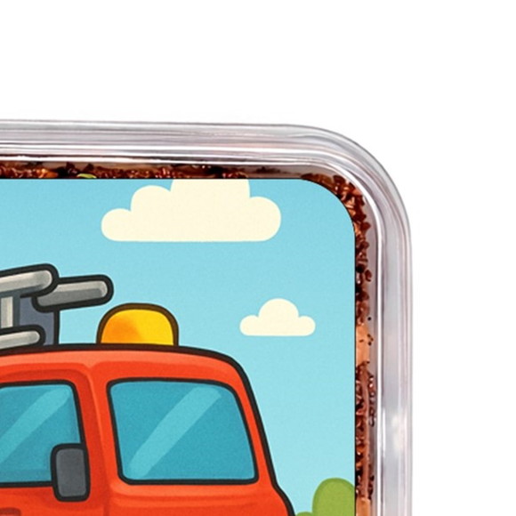 Embalagem Bolo Docinhos Personalizada Caminhão de Bombeiro - Imagem 3
