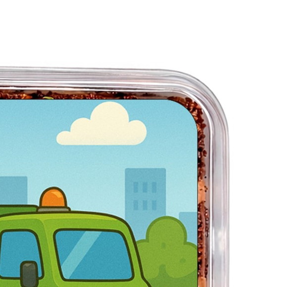 Embalagem Bolo Docinhos Personalizada Caminhão de Lixo - Imagem 3