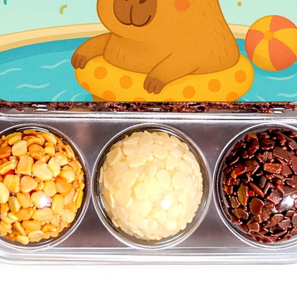 Embalagem Bolo Docinhos Personalizada Capivara Pool Party - Imagem 5