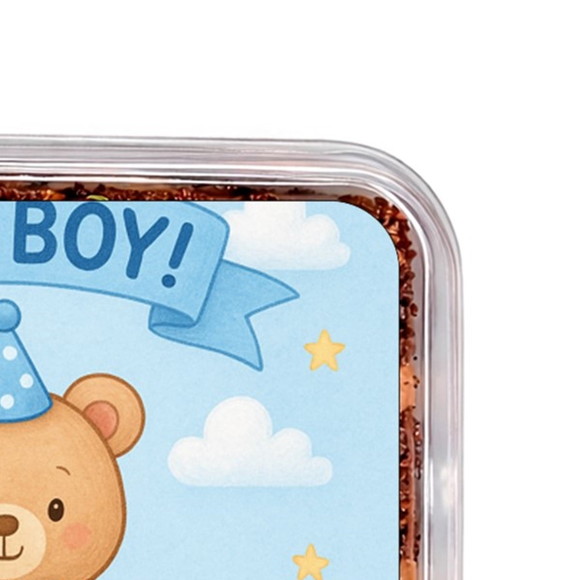 Embalagem Bolo Docinhos Personalizada Chá de Bebê Menino - Imagem 3