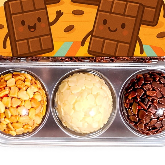 Embalagem Bolo Docinhos Personalizada Chocolates - Imagem 5
