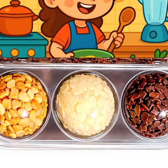 Embalagem Bolo Docinhos Personalizada Cozinha Kids - Imagem 5