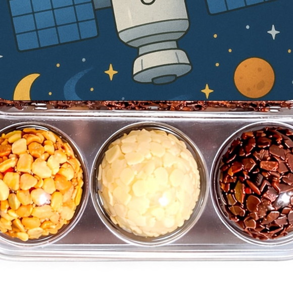 Embalagem Bolo Docinhos Personalizada Estação Espacial - Imagem 5