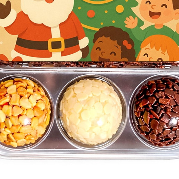 Embalagem Bolo Docinhos Personalizada Feliz Natal - Imagem 5