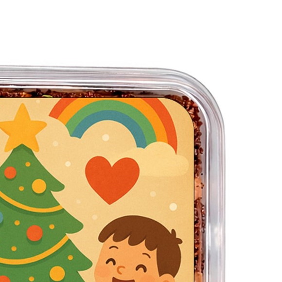 Embalagem Bolo Docinhos Personalizada Feliz Natal - Imagem 3