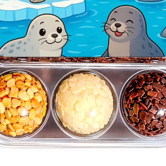 Embalagem Bolo Docinhos Personalizada Focas - Imagem 5