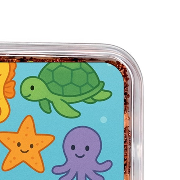 Embalagem Bolo Docinhos Personalizada Fundo do Mar - Imagem 3