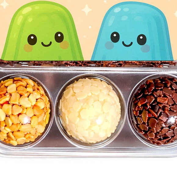 Embalagem Bolo Docinhos Personalizada Gelatinas - Imagem 5