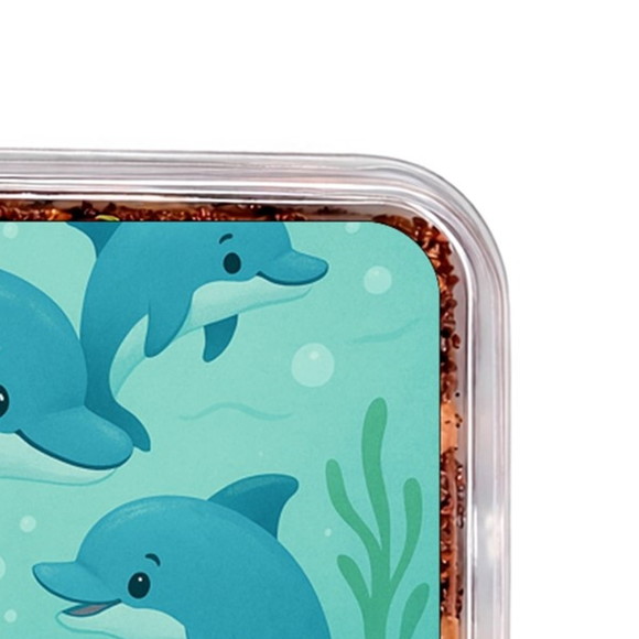 Embalagem Bolo Docinhos Personalizada Golfinhos - Imagem 3