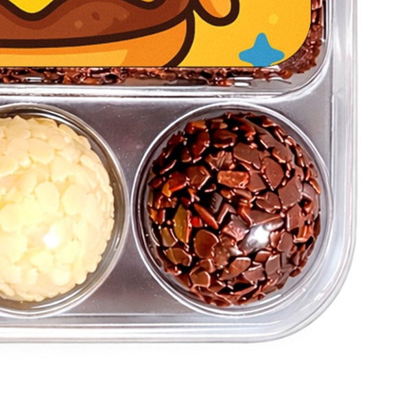 Embalagem Bolo Docinhos Personalizada Hambúrguer Divertido - Imagem 2