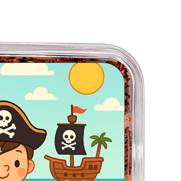 Embalagem Bolo Docinhos Personalizada Ilha Pirata - Imagem 3