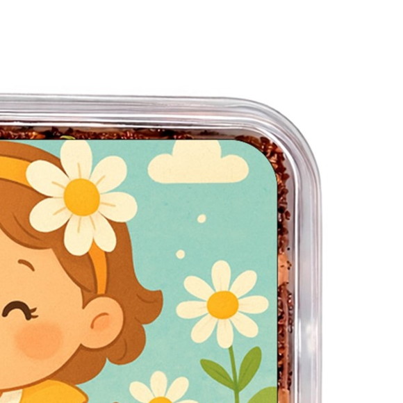 Embalagem Bolo Docinhos Personalizada Jardim das Margaridas - Imagem 3