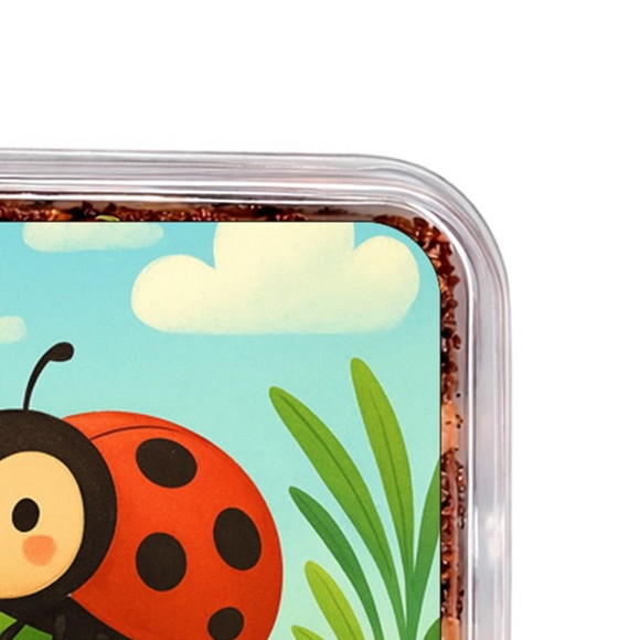 Embalagem Bolo Docinhos Personalizada Joaninhas - Imagem 3