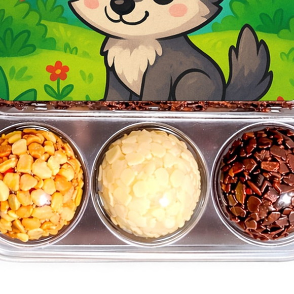Embalagem Bolo Docinhos Personalizada Lobinho - Imagem 5