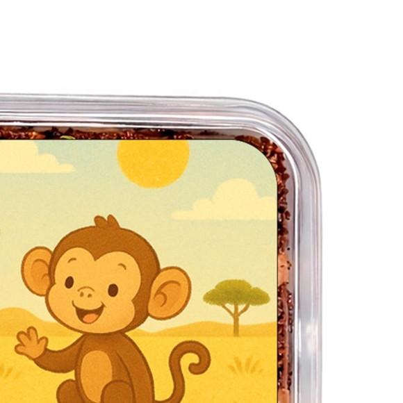 Embalagem Bolo Docinhos Personalizada Macaquinhos - Imagem 3