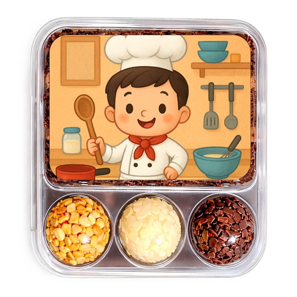 Embalagem Bolo Docinhos Personalizada Mini Chefe Menino