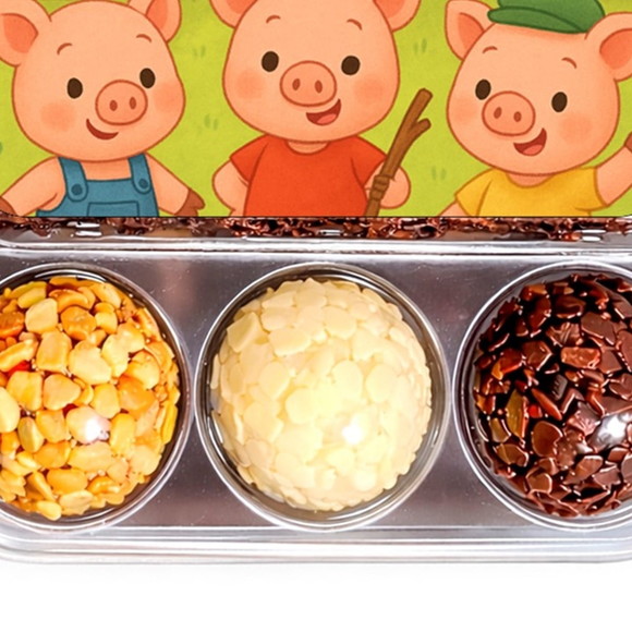 Embalagem Bolo Docinhos Personalizada os Três Porquinhos - Imagem 5