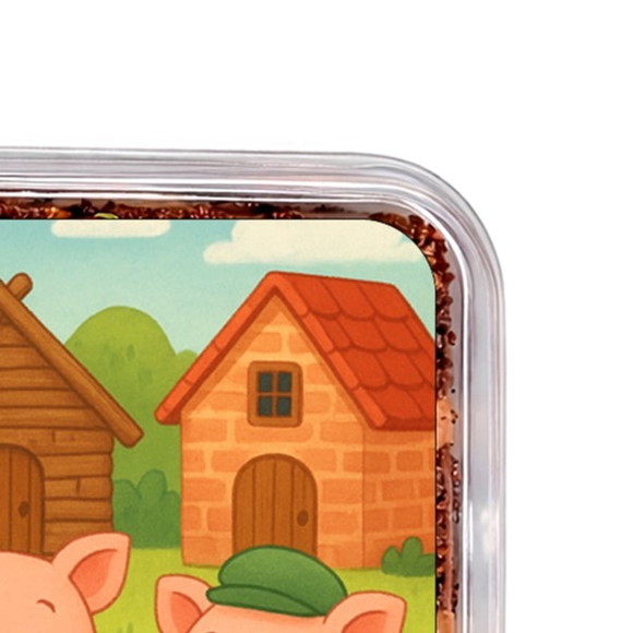 Embalagem Bolo Docinhos Personalizada os Três Porquinhos - Imagem 3