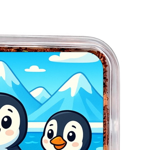 Embalagem Bolo Docinhos Personalizada Pinguins - Imagem 3