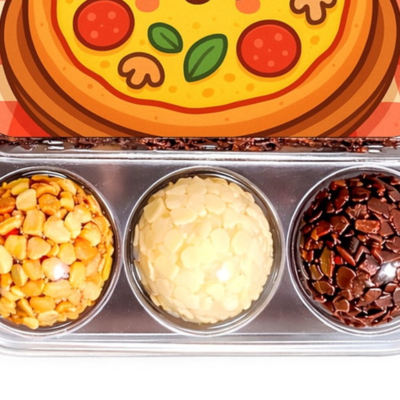 Embalagem Bolo Docinhos Personalizada Pizza Divertida - Imagem 5