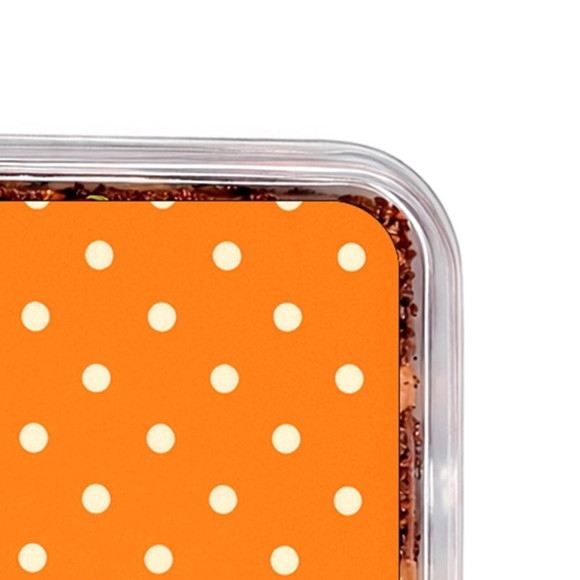 Embalagem Bolo Docinhos Personalizada Poá Laranja - Imagem 3