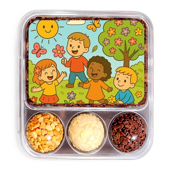 Embalagem Bolo Docinhos Personalizada Primavera Divertida