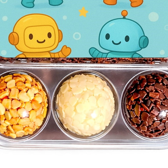 Embalagem Bolo Docinhos Personalizada Robôs Baby - Imagem 5