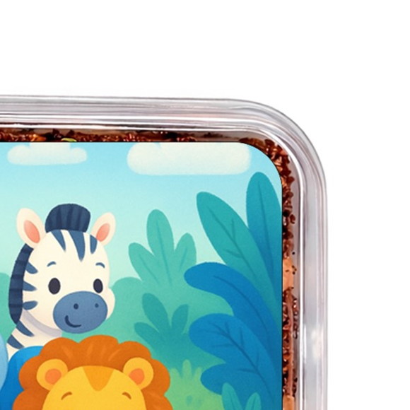 Embalagem Bolo Docinhos Personalizada Safari Azul - Imagem 3