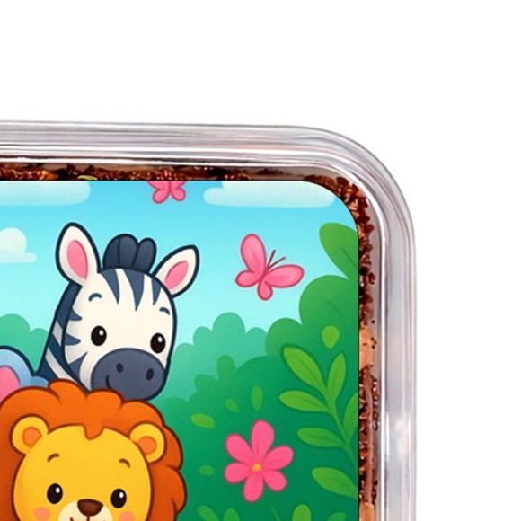 Embalagem Bolo Docinhos Personalizada Safari Rosa - Imagem 3